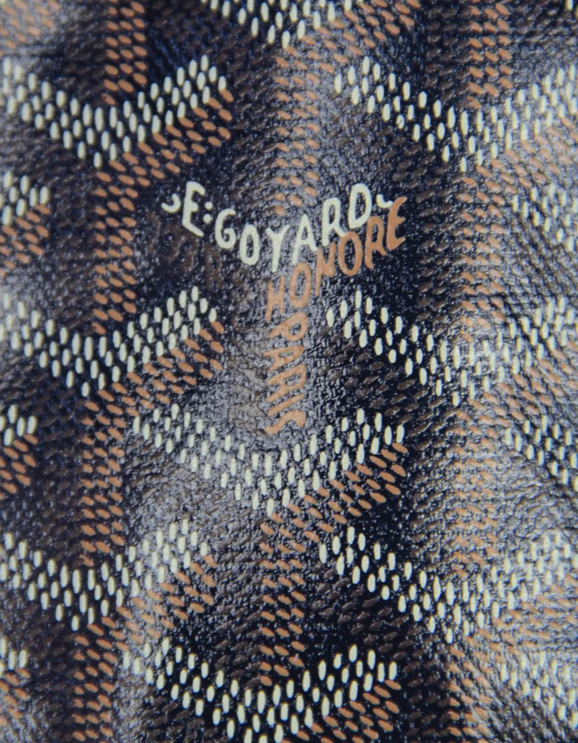 Goyard Navy Canvas/ Leather Reversible Anjou PM Tote Bag