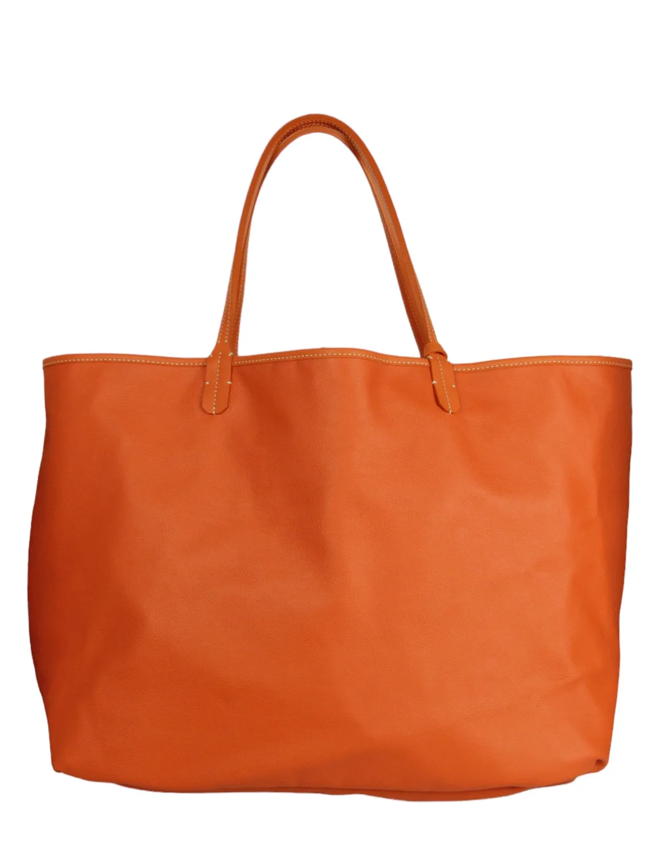 Goyard Orange Canvas/ Leather Reversible Anjou GM Tote