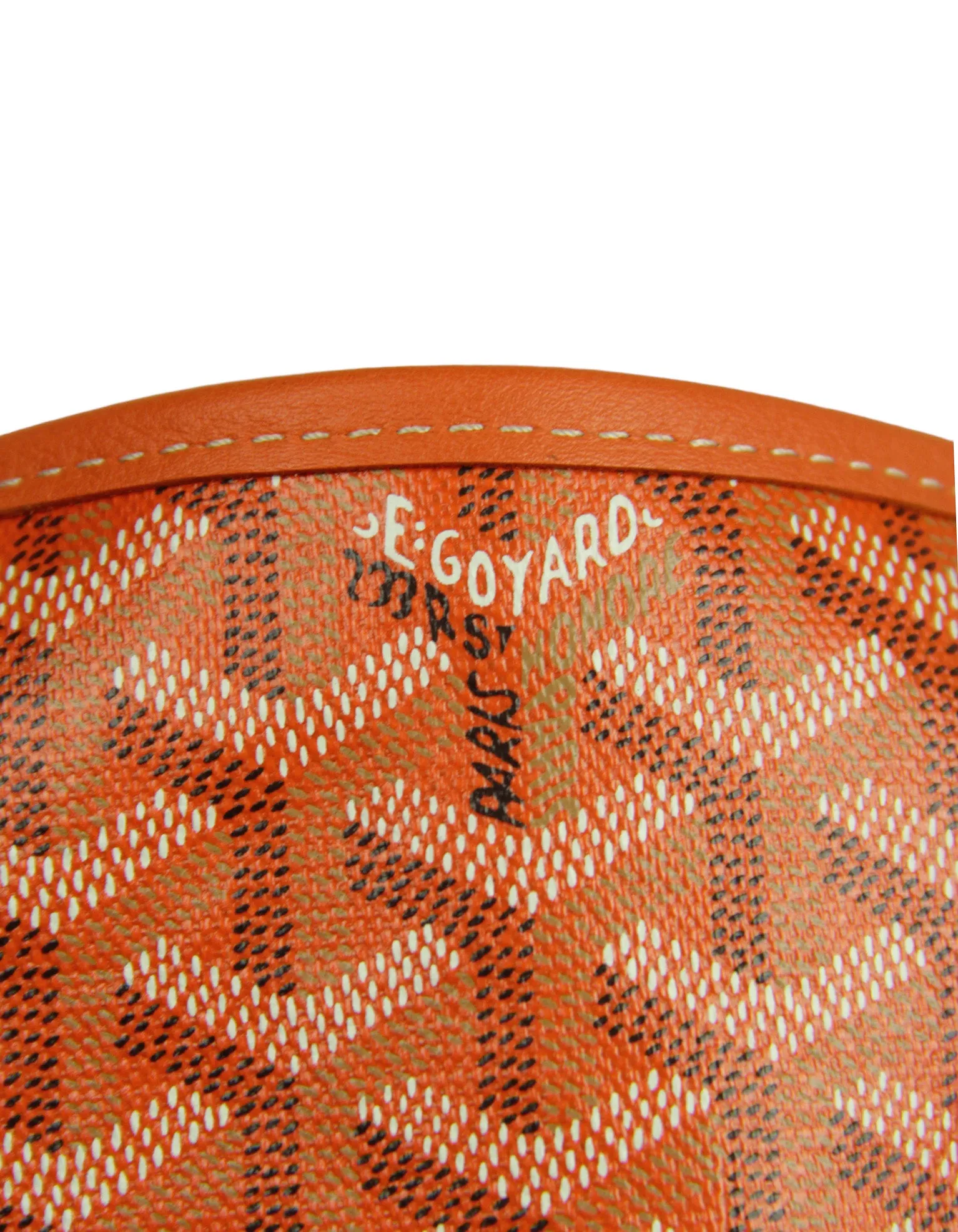 Goyard Orange Canvas/ Leather Reversible Anjou GM Tote