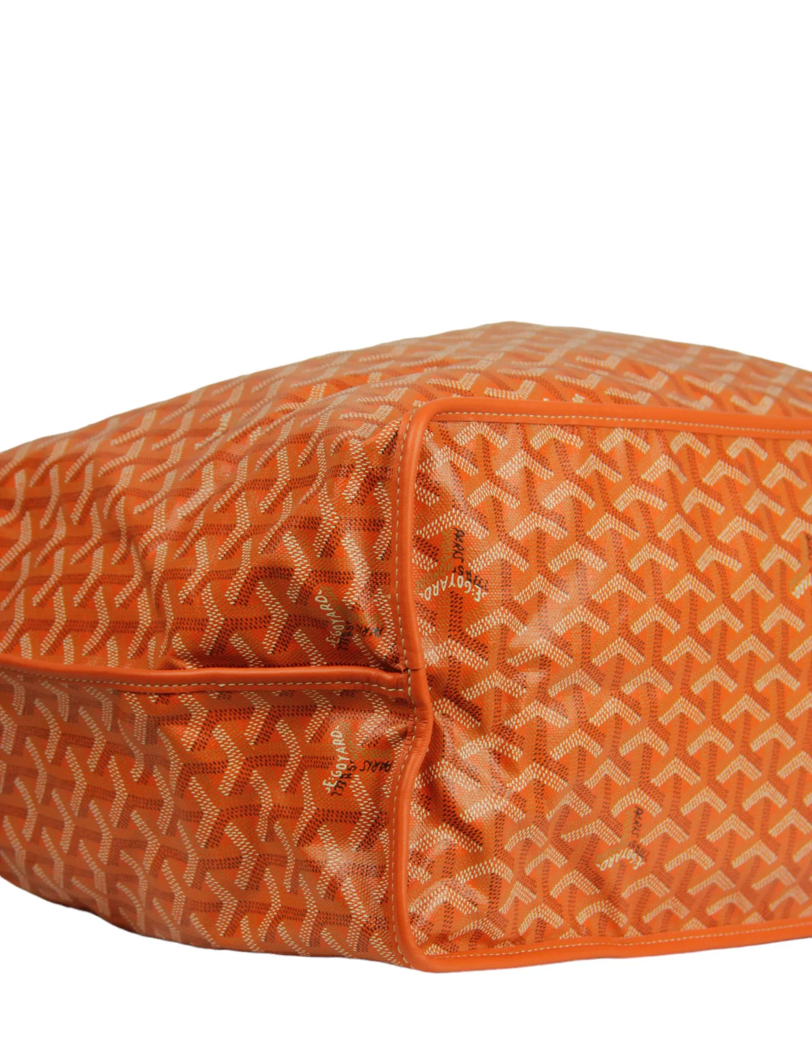 Goyard Orange Canvas/ Leather Reversible Anjou GM Tote