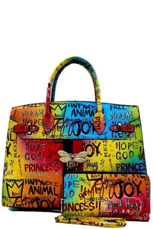 Graffi bag with matching wallet