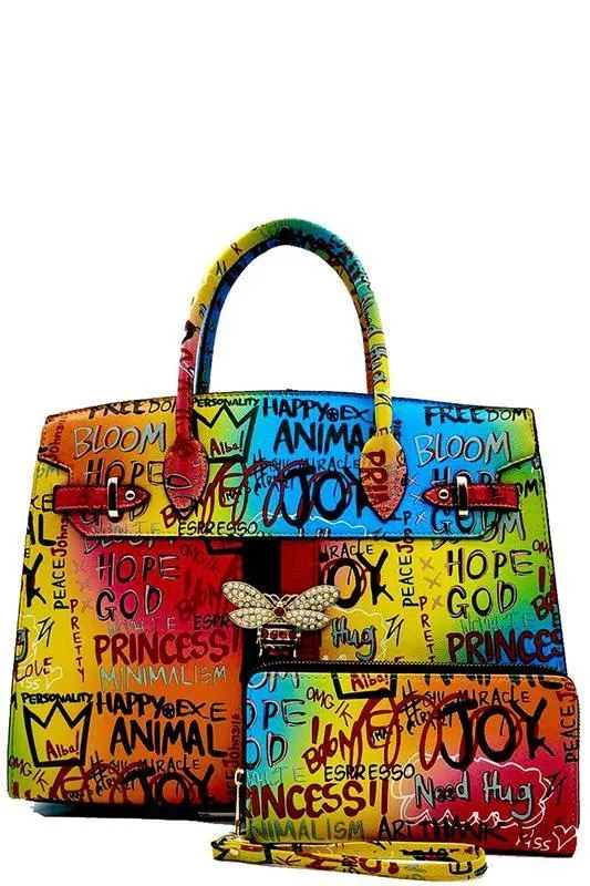 Graffi bag with matching wallet
