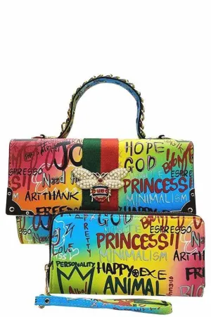 Graffi handbag and wallet