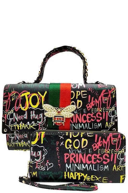 Graffi handbag and wallet