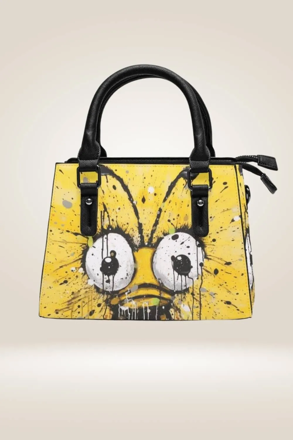Graffiti Bug Yellow Satchel Bag