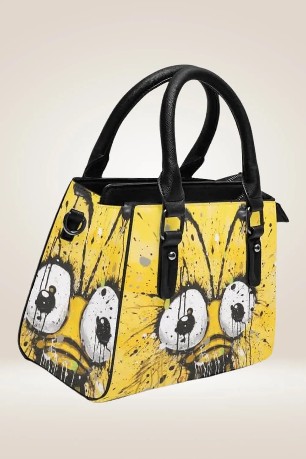 Graffiti Bug Yellow Satchel Bag