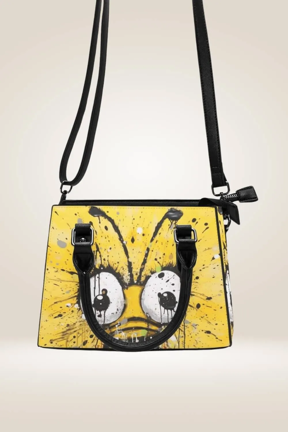 Graffiti Bug Yellow Satchel Bag