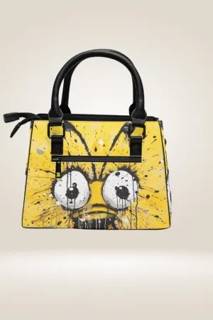 Patent Leather Satchel Bags with Shoulder Pad