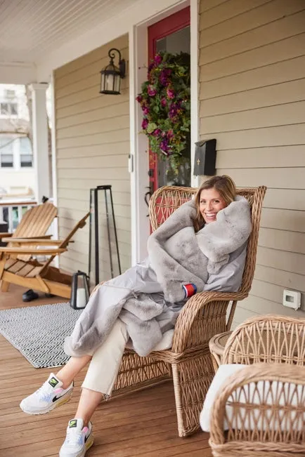 Grey Luxe Faux Fur Blanket