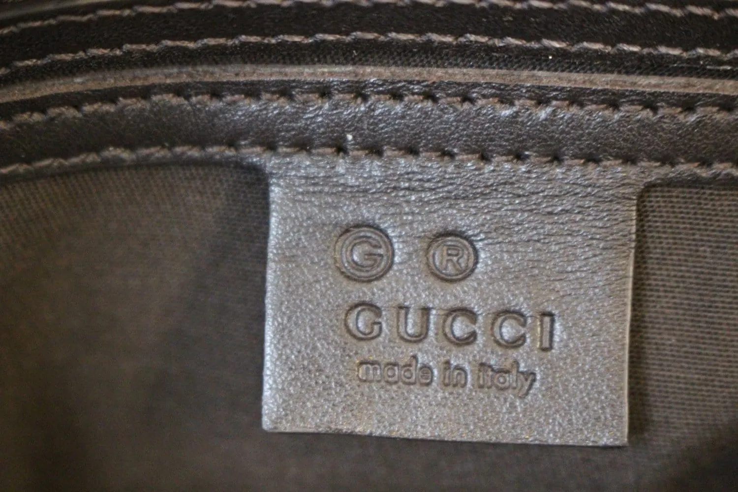GUCCI 265697 GG Guccissima Leather Chocolate Boston Bag