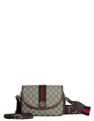 Gucci Beige/Ebony Ophidia Mini GG Supreme Crossbody Shoulder Bag