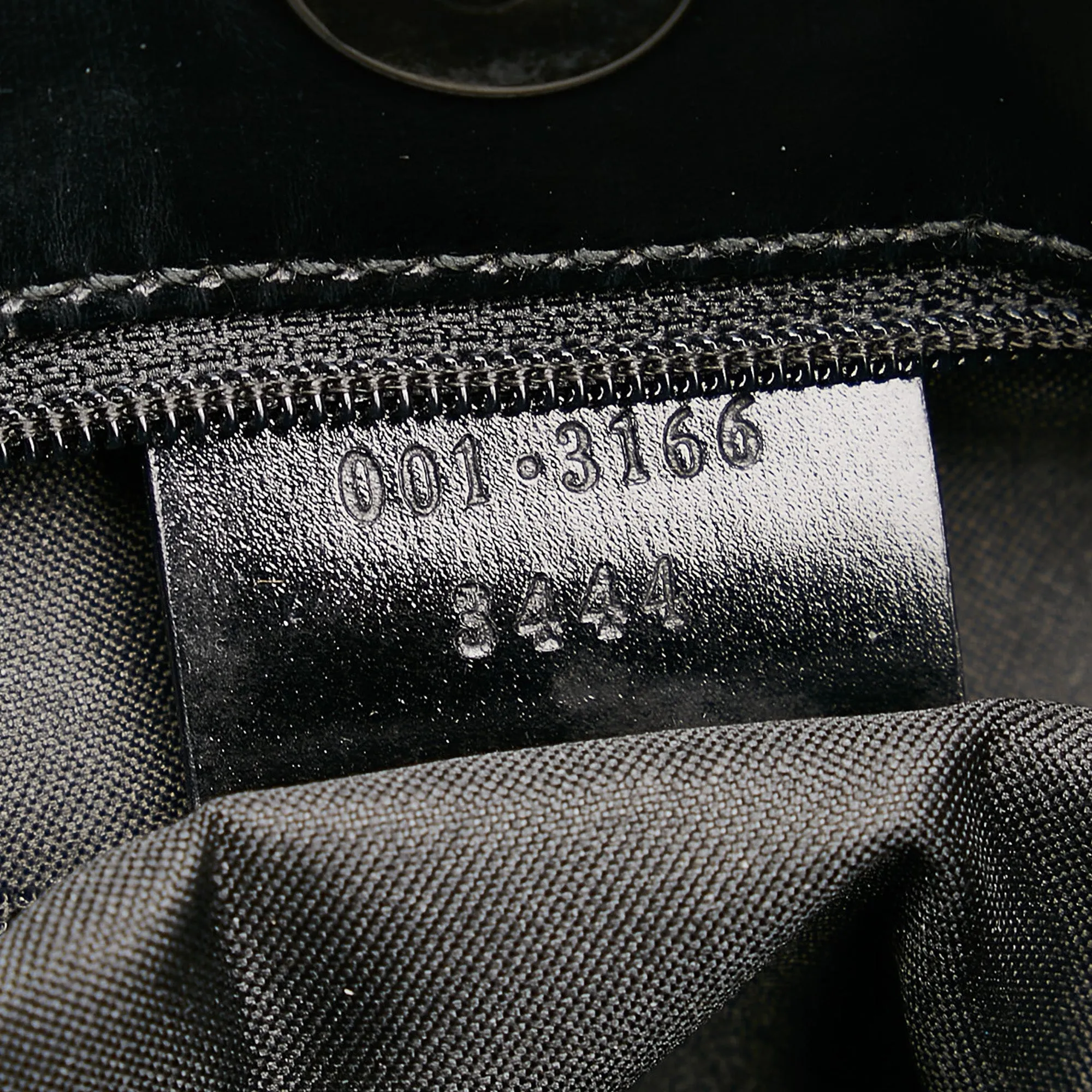 Gucci Black Nylon/ Leather GG Print Shoulder Bag