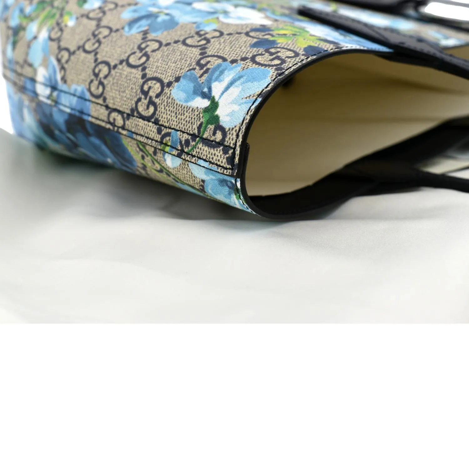 GUCCI Blooms Reversible GG Print Floral Supreme Tote Bag Blue 546323