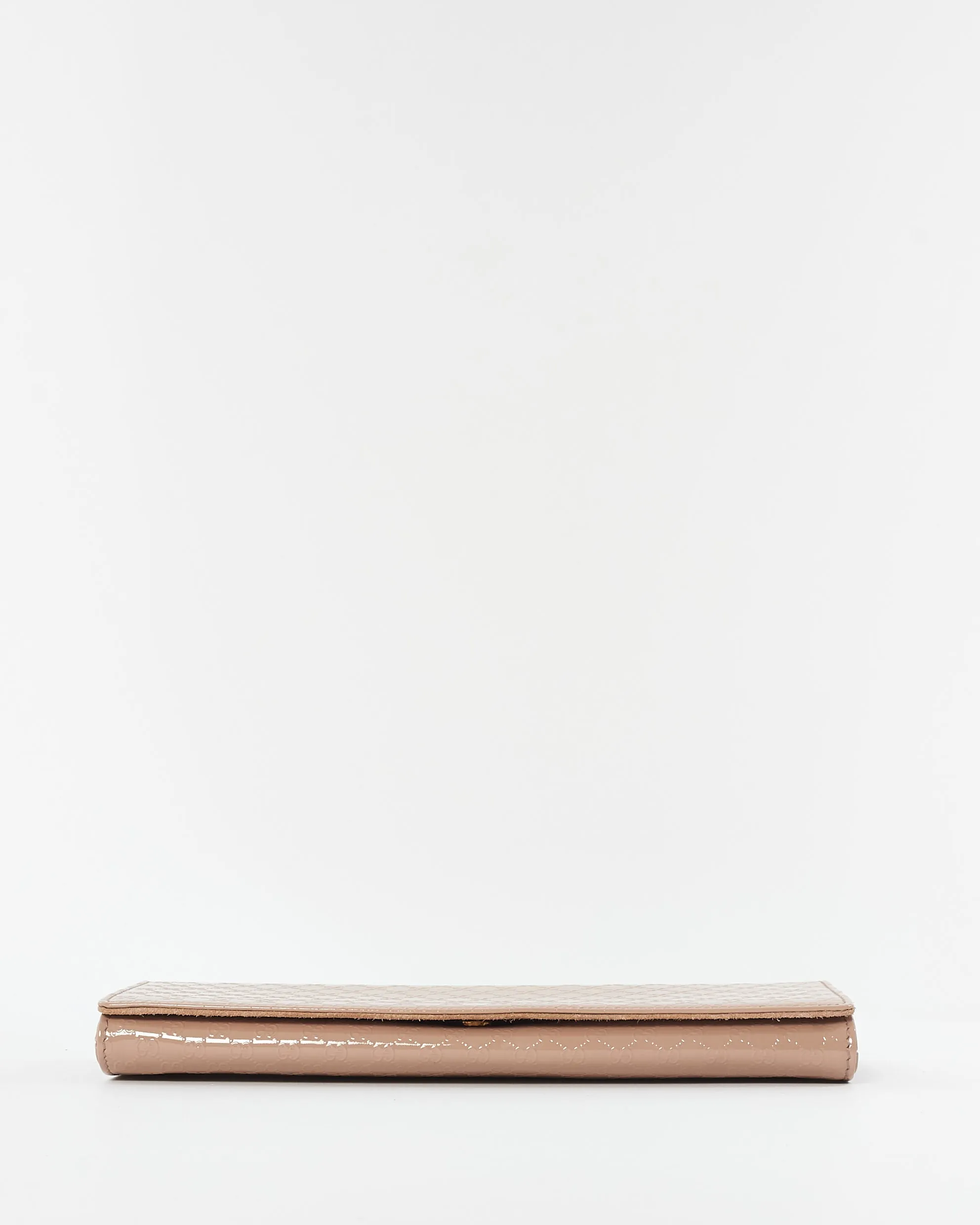 Gucci Blush Guccissima Patent Leather Broadway Clutch