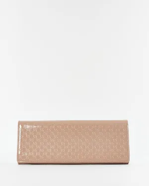 Gucci Blush Guccissima Patent Leather Broadway Clutch