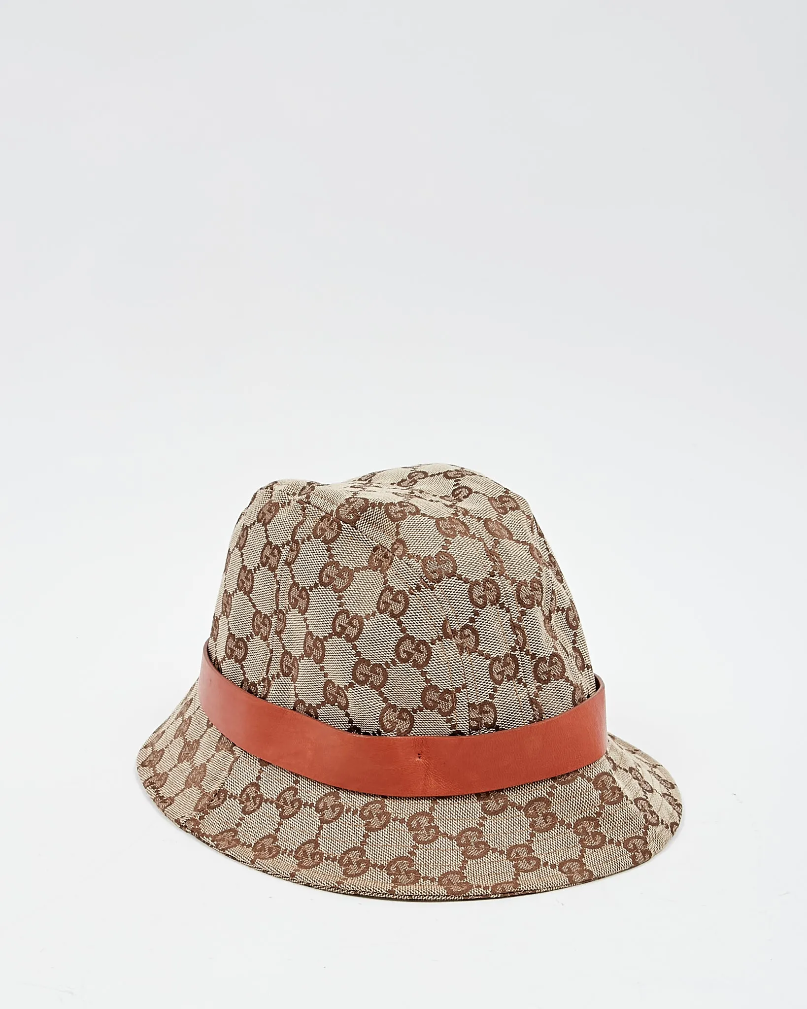 Gucci Brown GG Supreme Canvas Bucket Hat - M