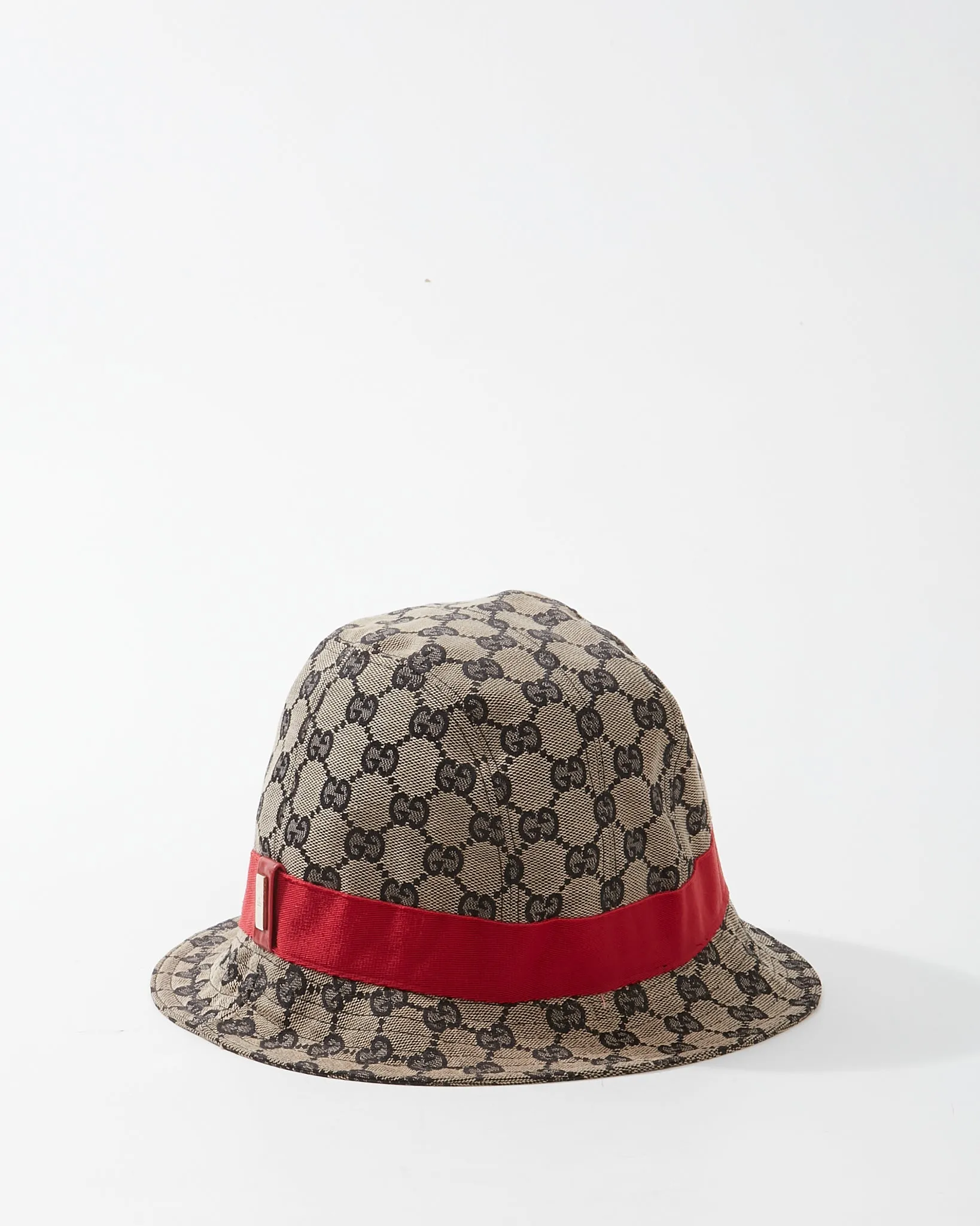 Gucci Brown/Navy GG Canvas Bucket Hat - S