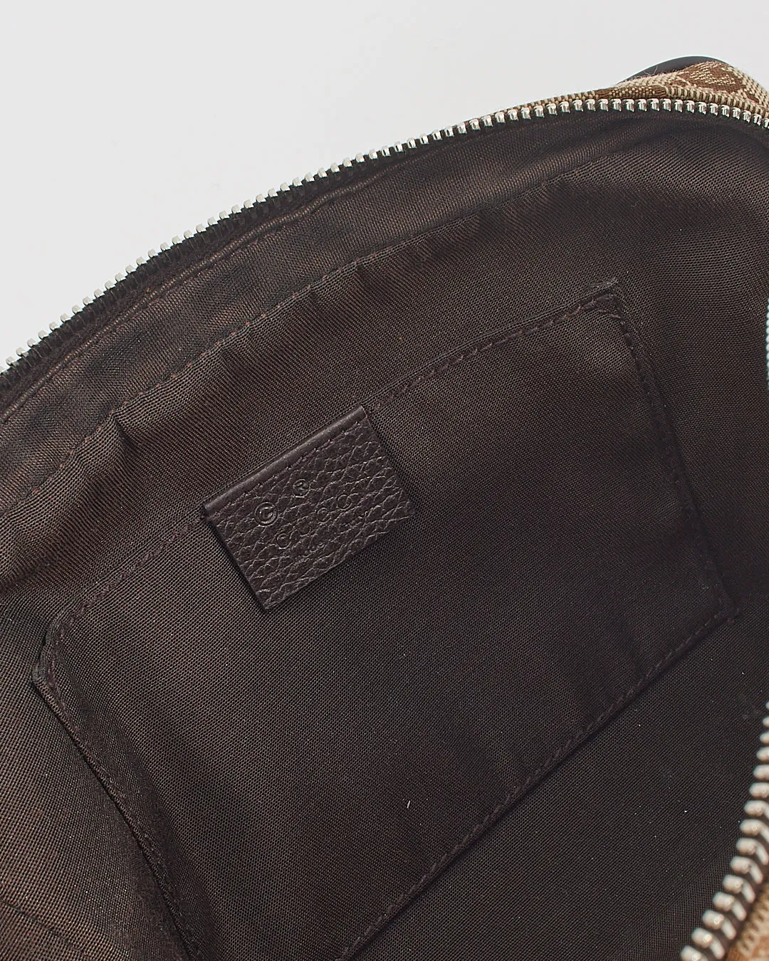 Gucci Dark Brown GG Canvas Belt Bag