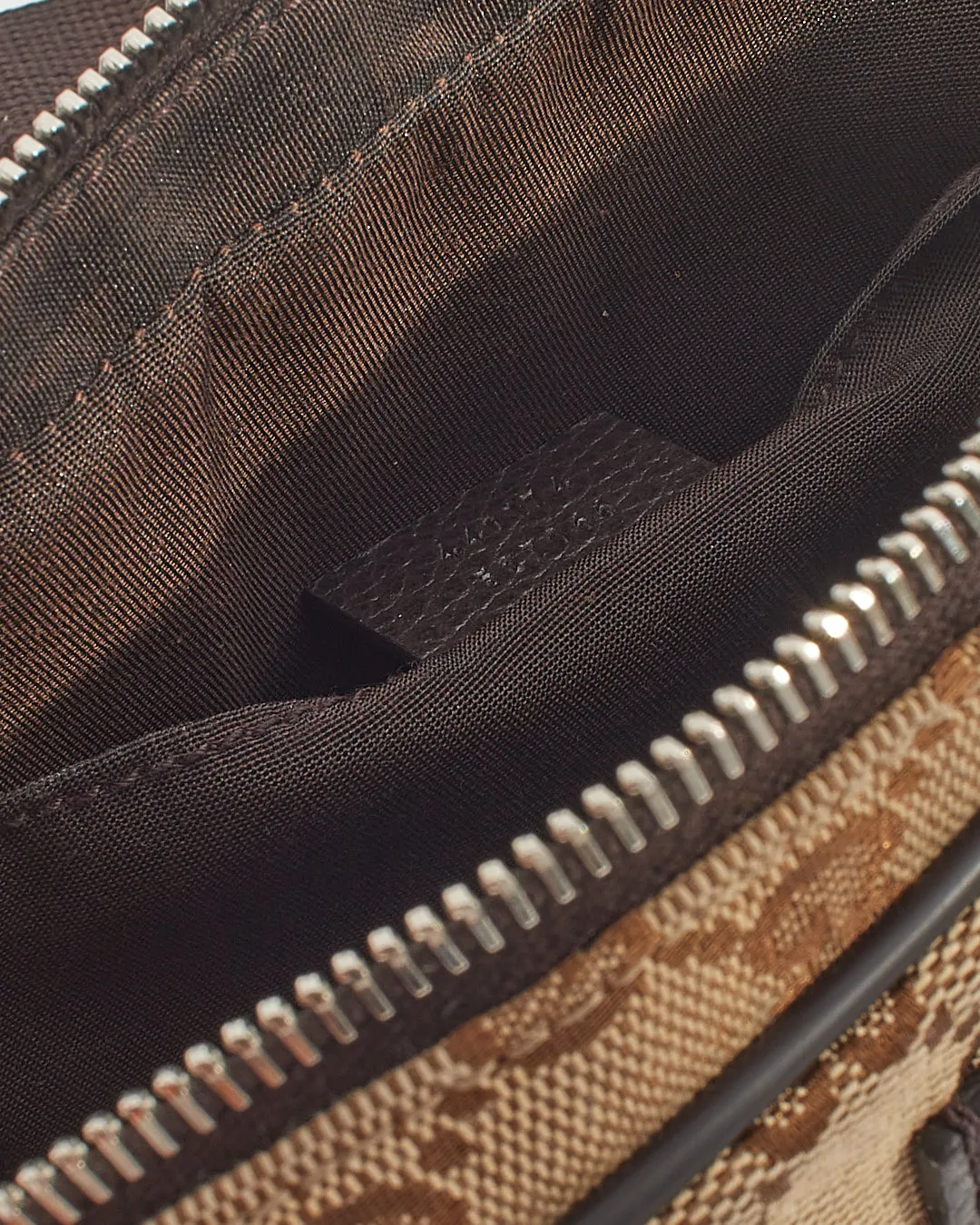 Gucci Dark Brown GG Canvas Belt Bag