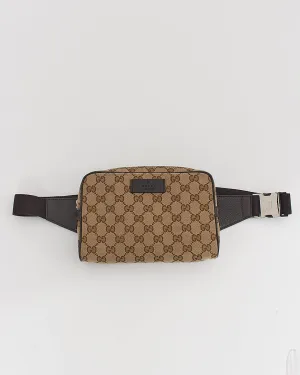 Gucci Dark Brown GG Canvas Belt Bag