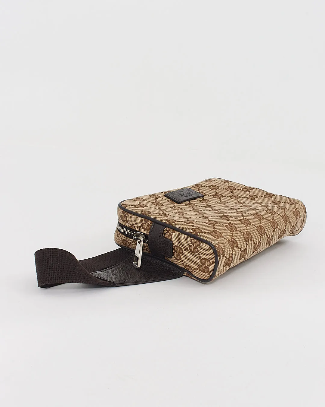 Gucci Dark Brown GG Canvas Belt Bag