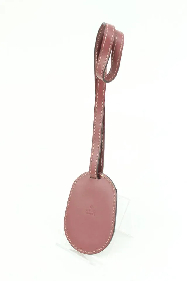 Gucci Mauve Clochette Luggage Tag from Reversible Supreme GG Tote 44g85