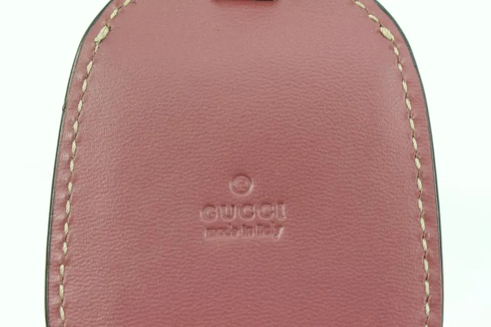 Gucci Mauve Clochette Luggage Tag from Reversible Supreme GG Tote s330g21