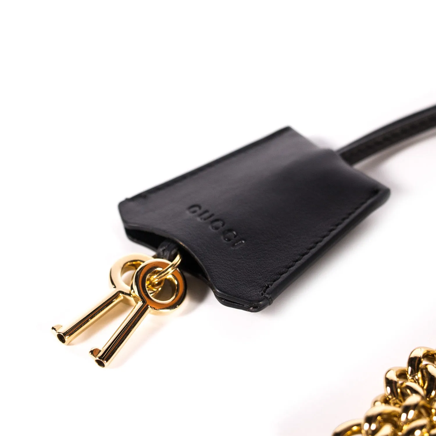 Gucci Padlock Studded Leather Shoulder Bag