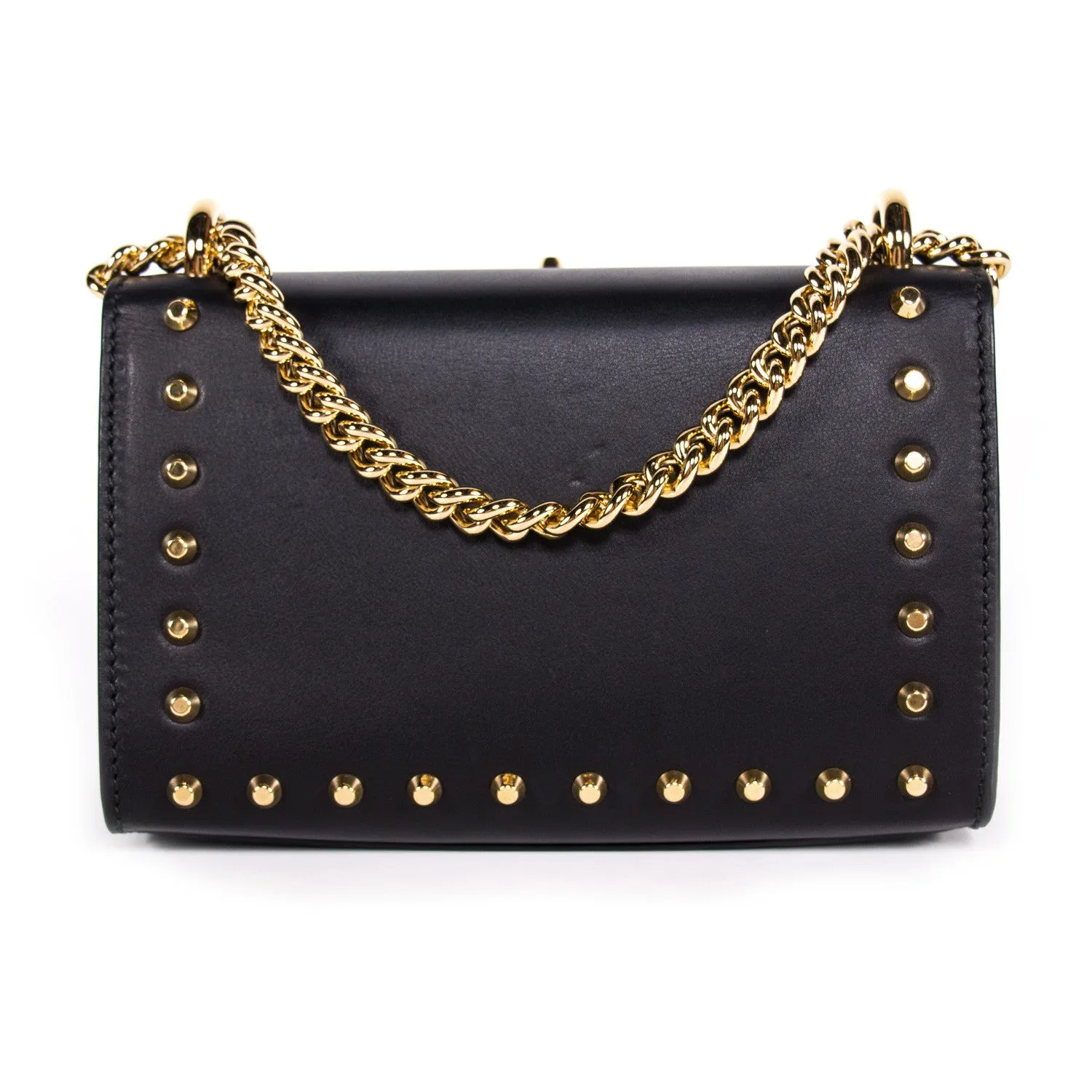 Gucci Padlock Studded Leather Shoulder Bag