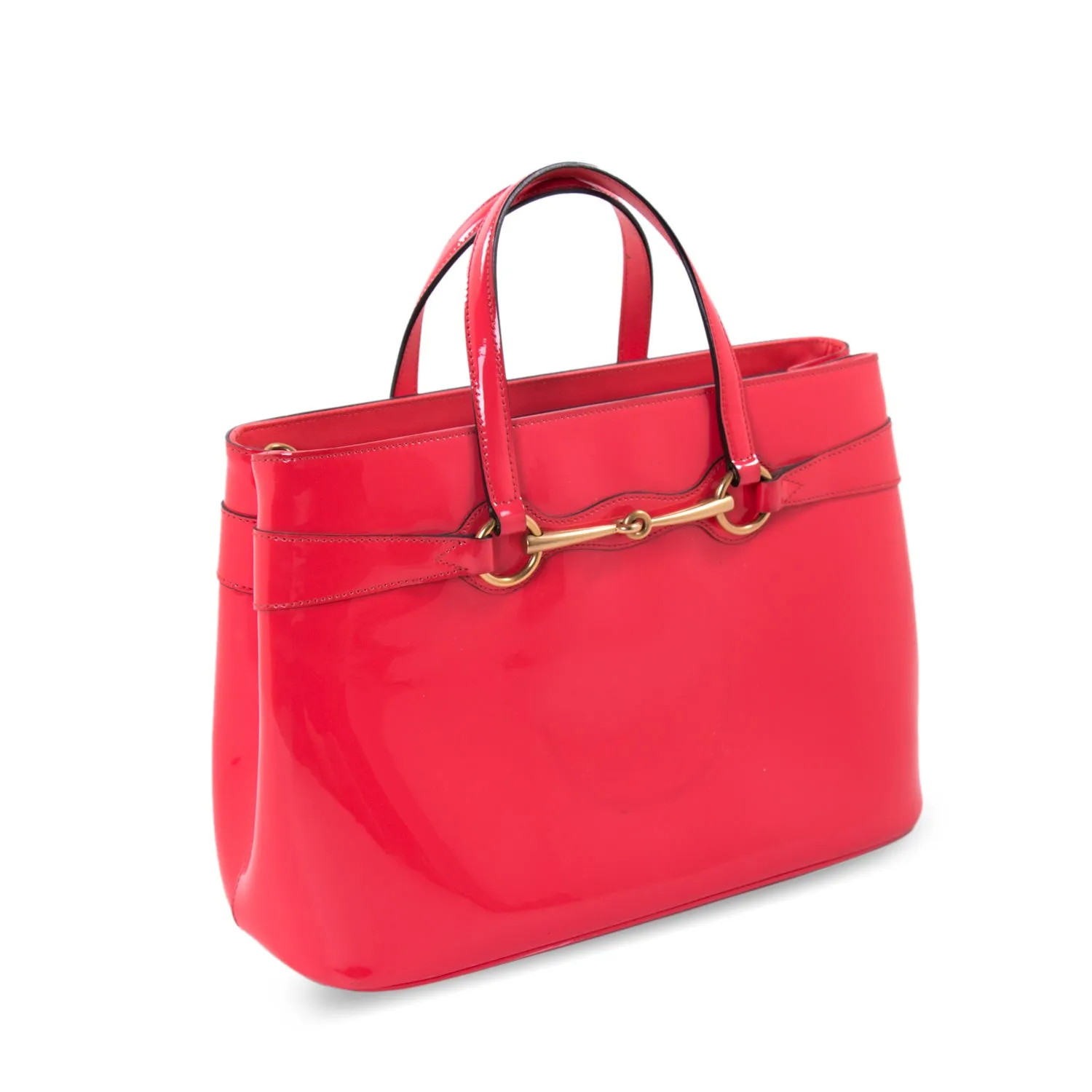 Gucci Patent Bright Bit Shoulder Bag