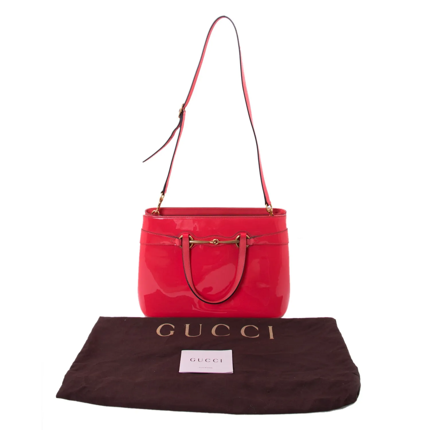 Gucci Patent Bright Bit Shoulder Bag