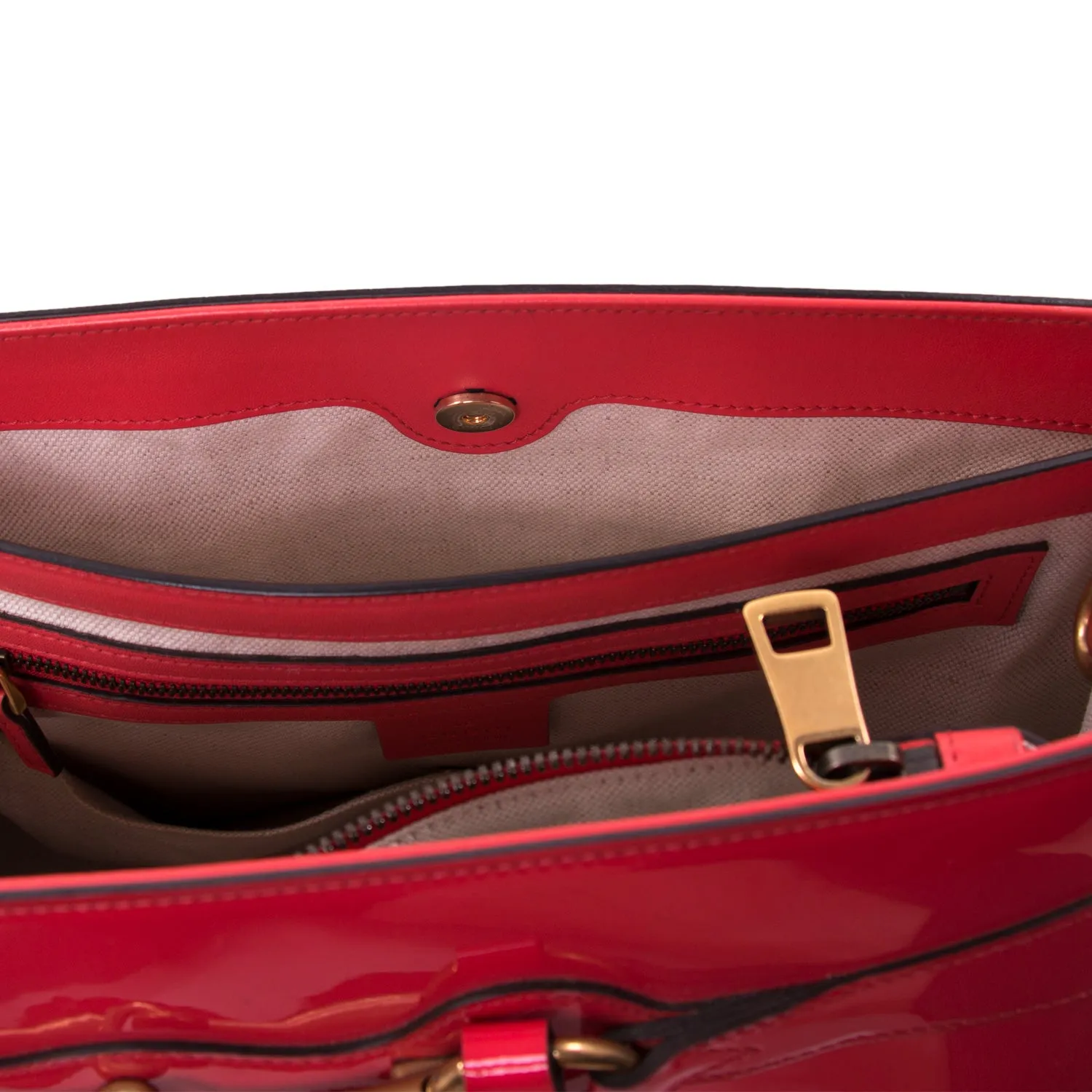 Gucci Patent Bright Bit Shoulder Bag