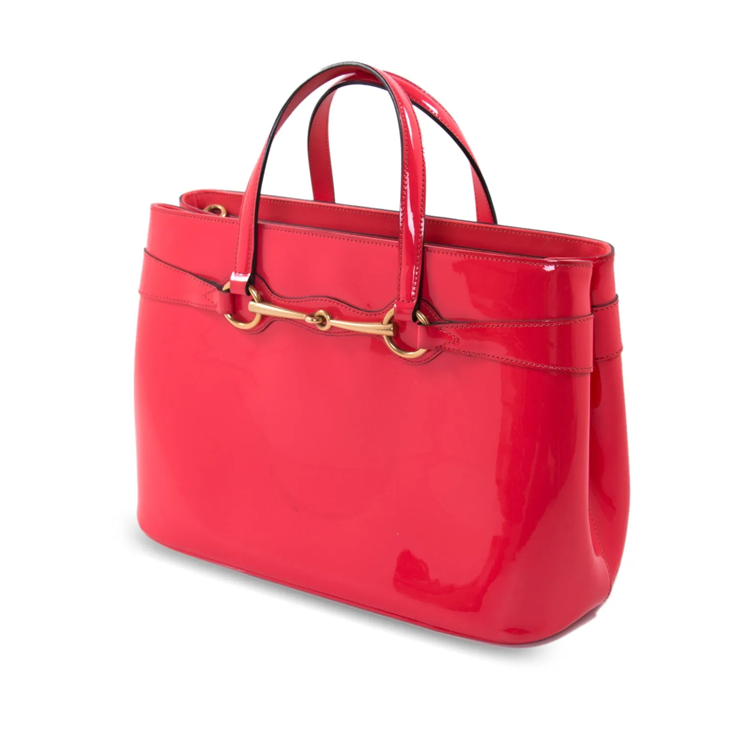Gucci Patent Bright Bit Shoulder Bag