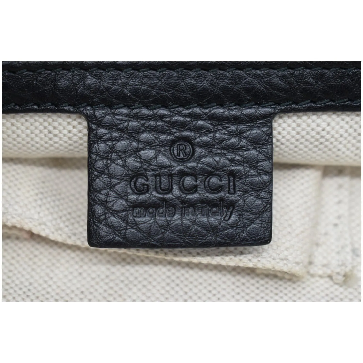 GUCCI Ride Medium Pebbled Leather Top Handle Shoulder Bag Black
