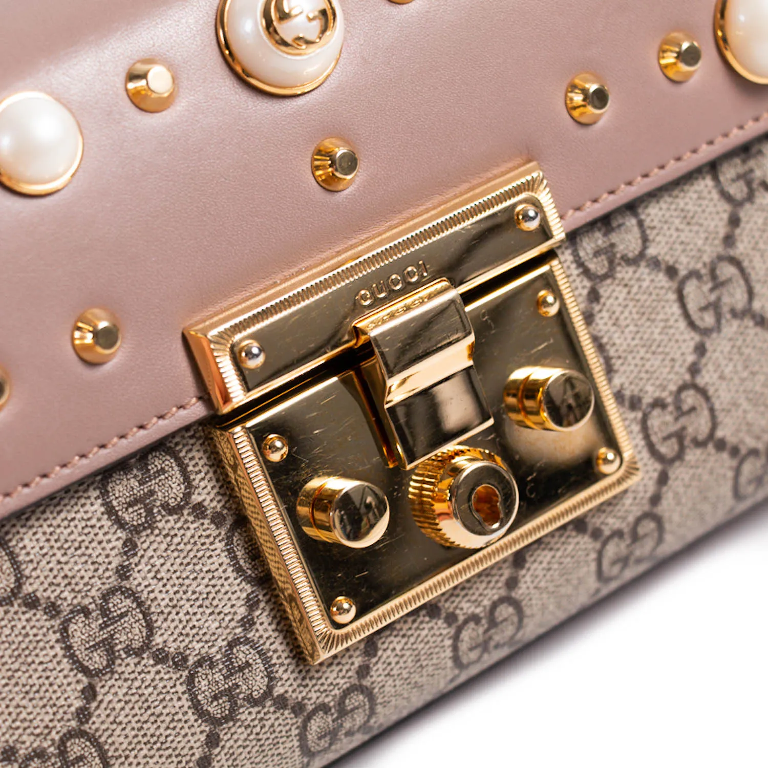 Gucci Studded Padlock Shoulder Bag