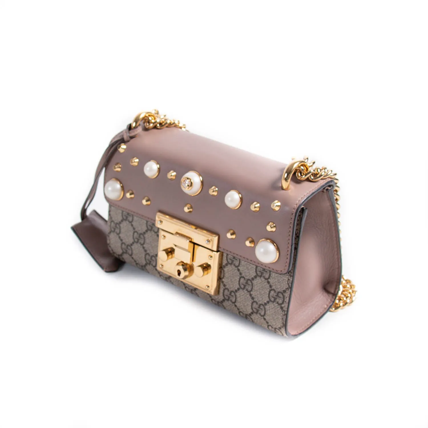 Gucci Studded Padlock Shoulder Bag