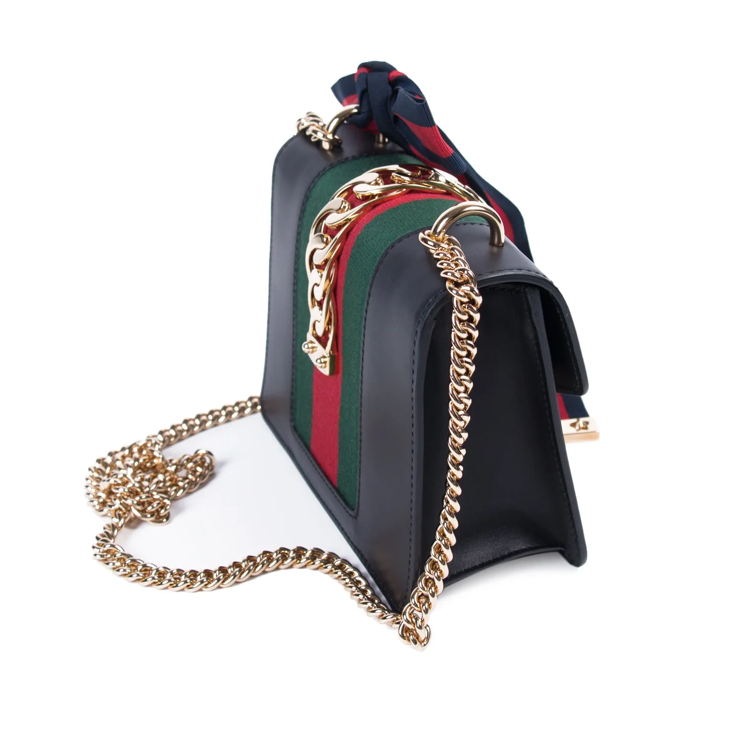 Gucci Sylvie Leather Mini Chain Bag