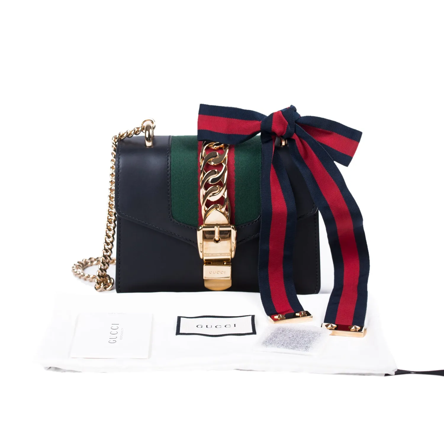 Gucci Sylvie Leather Mini Chain Bag