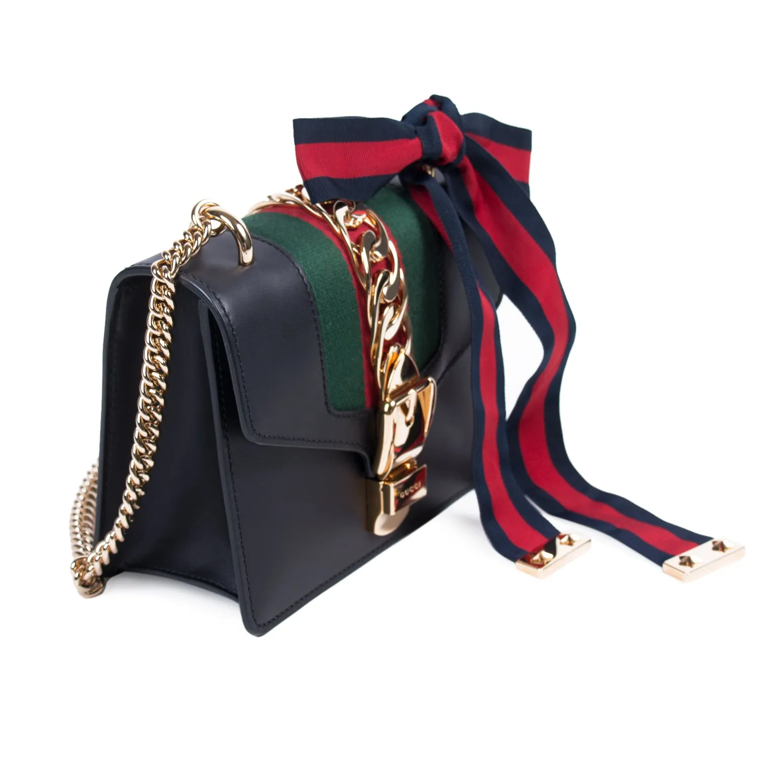 Gucci Sylvie Leather Mini Chain Bag