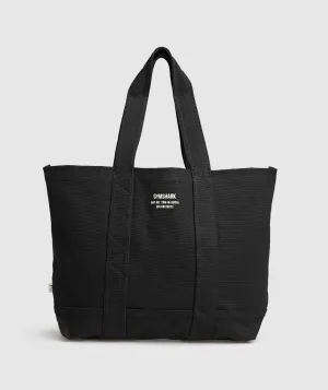 Gymshark Tactical Canvas Tote Bag - Black