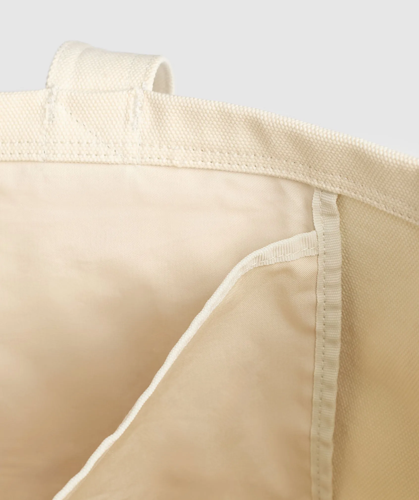 Gymshark Tactical Canvas Tote Bag - Ecru White