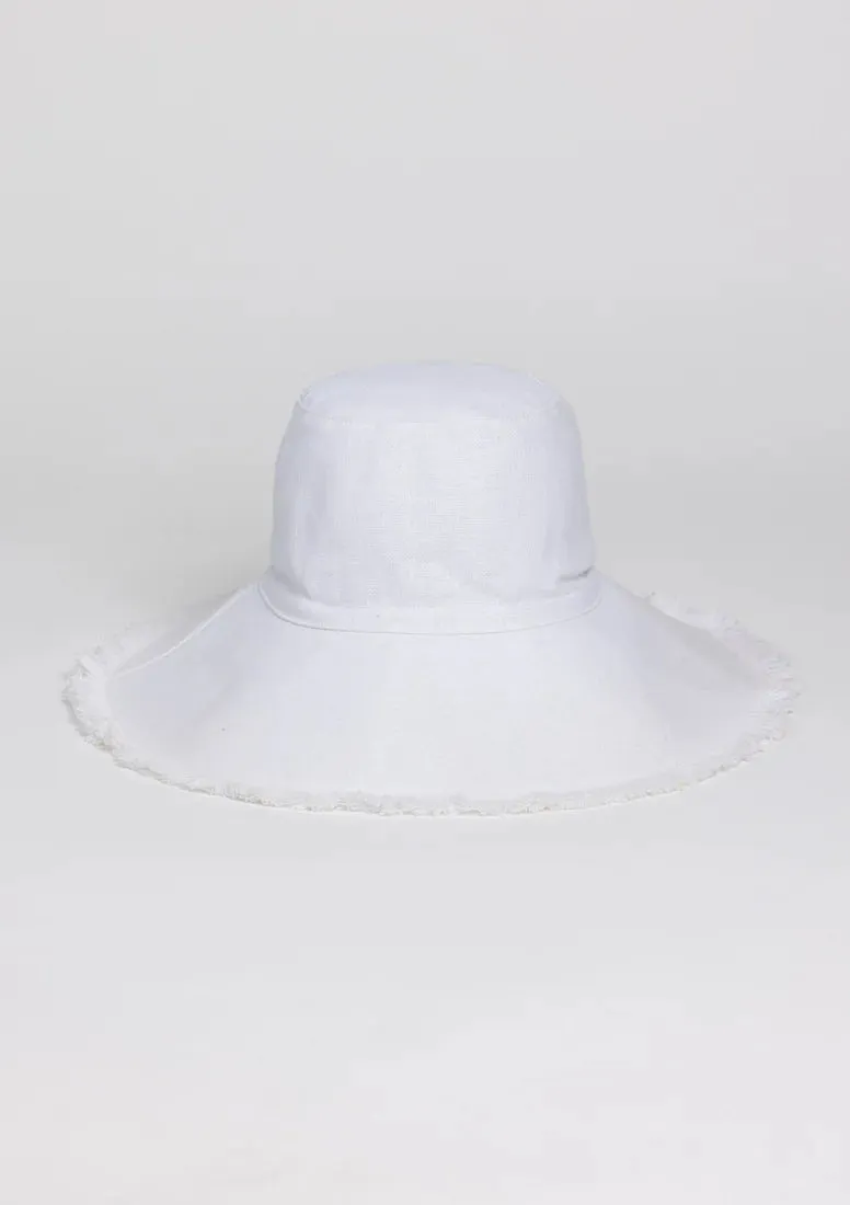 Hat Attack Canvas Packable Hat in Solid White