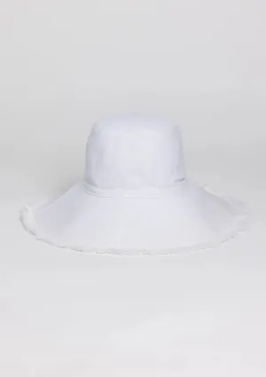 Hat Attack Canvas Packable Hat in Solid White