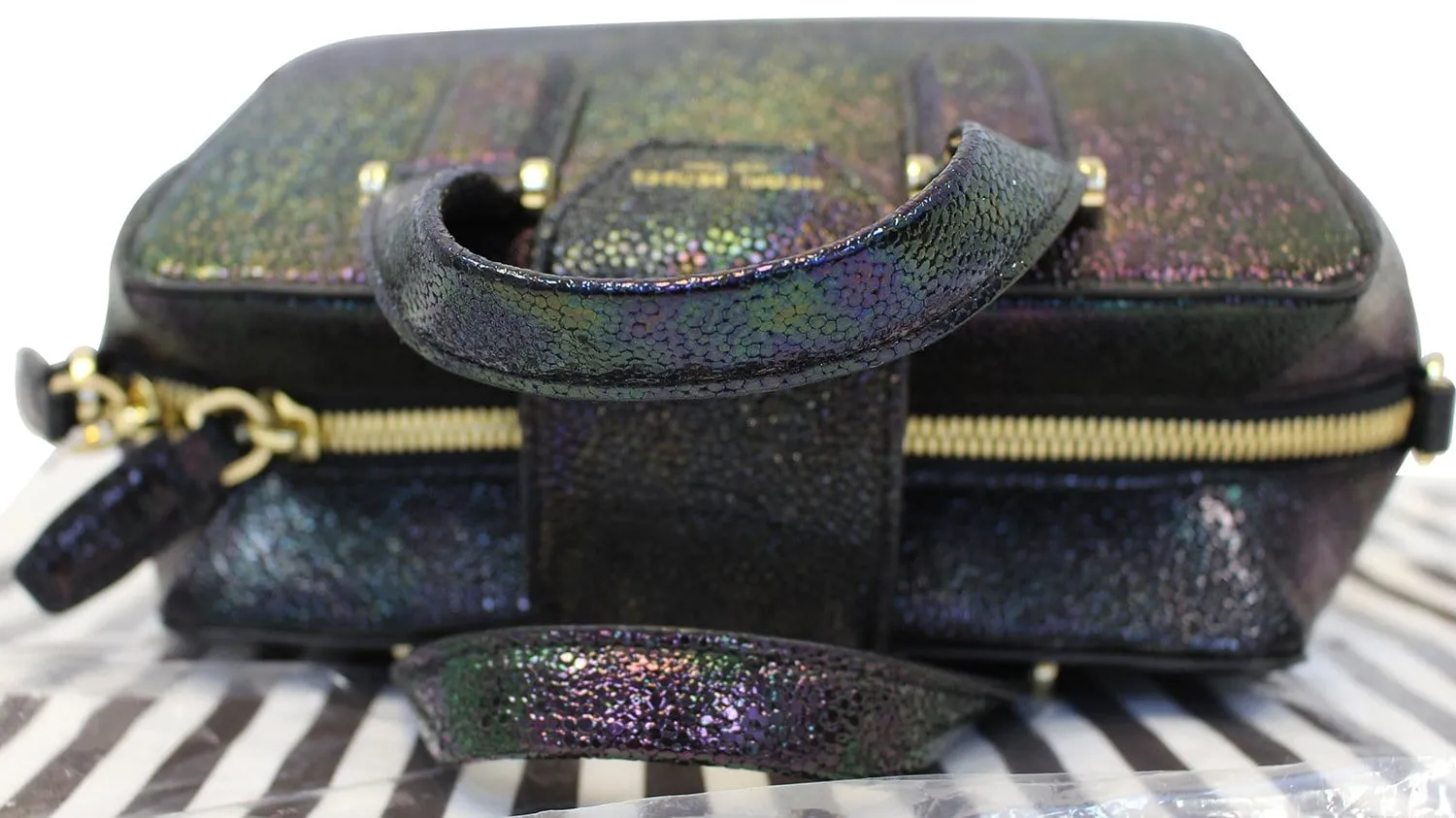 HENRI BENDEL Houston Petrol Mini Satchel Shoulder Bag