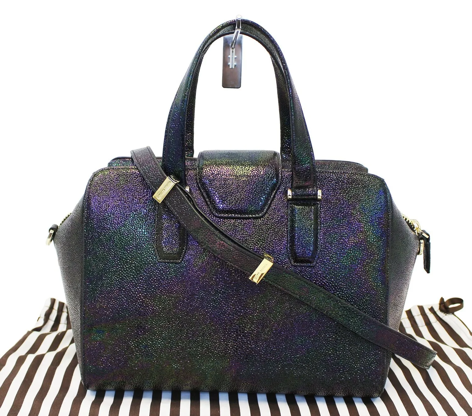HENRI BENDEL Houston Petrol Satchel Shoulder Bag
