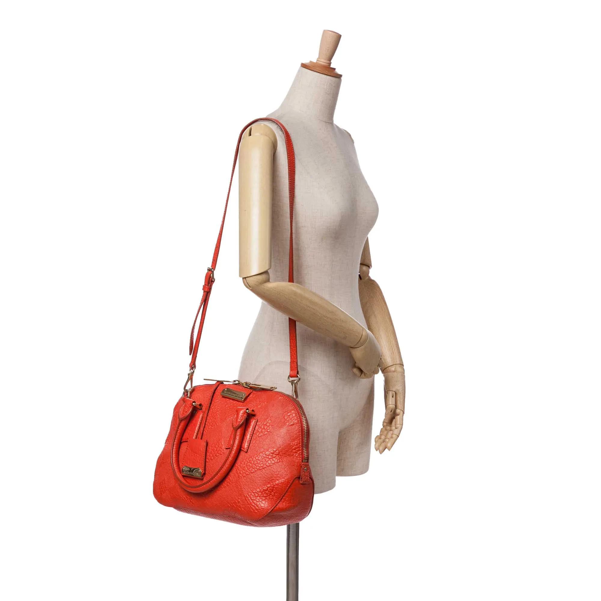 Heritage Grain Check Embossed Orchard Bowling Bag