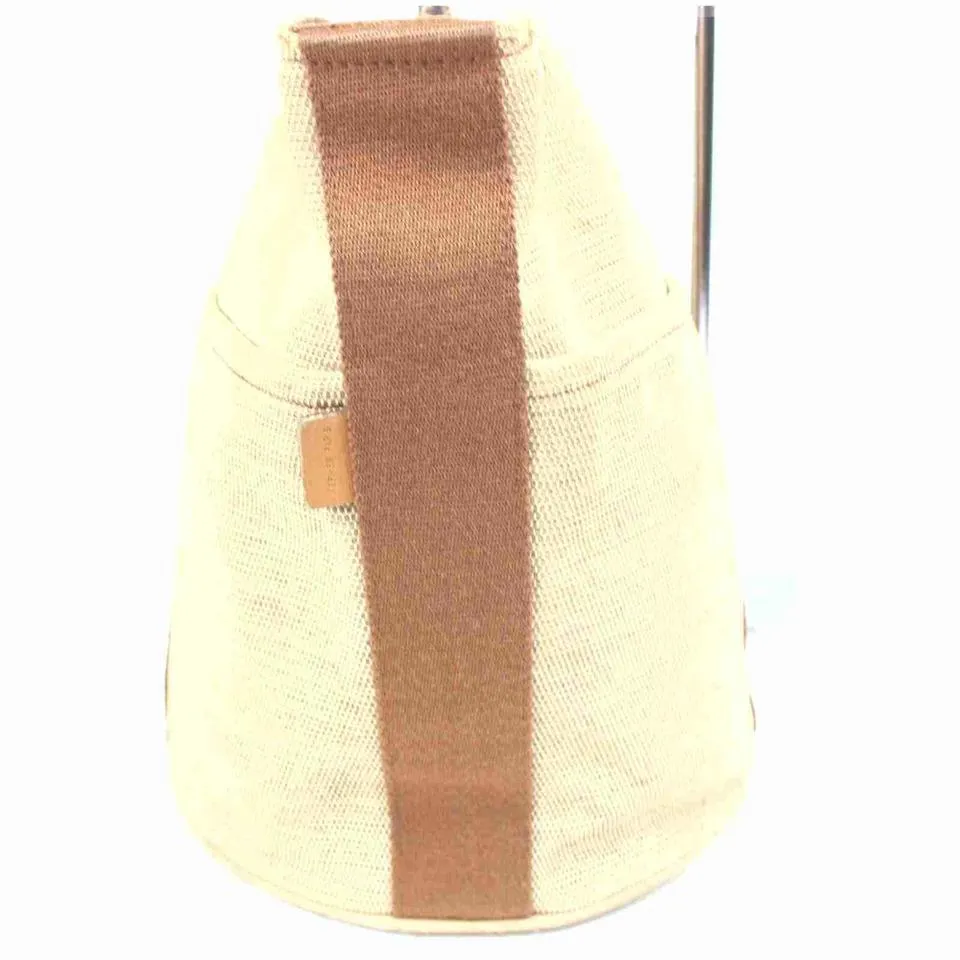 Hermes  Bicolor Toile Saxo MM Bucket Tote  861254