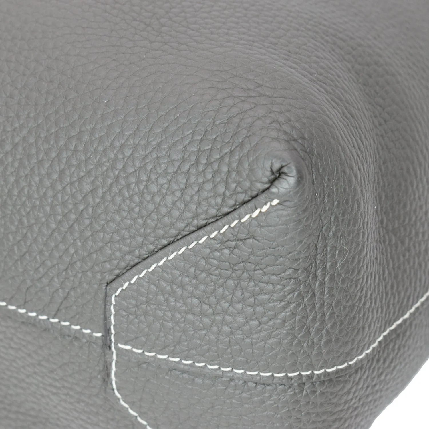 HERMES Double Sens 36 Reversible Taurillon Clemence Tote Bag Black