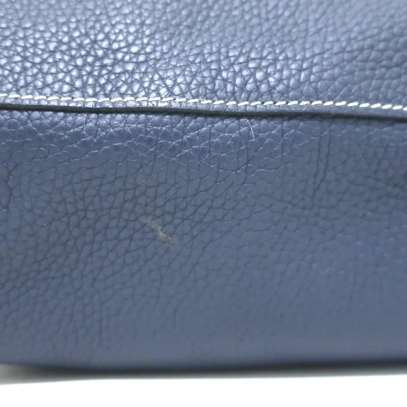 Hermes Double Sens 45 Reversible Tote Bleu Electrique Graphite Clemence Leather
