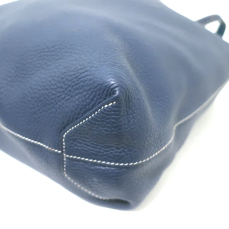 Hermes Double Sens 45 Reversible Tote Bleu Electrique Graphite Clemence Leather